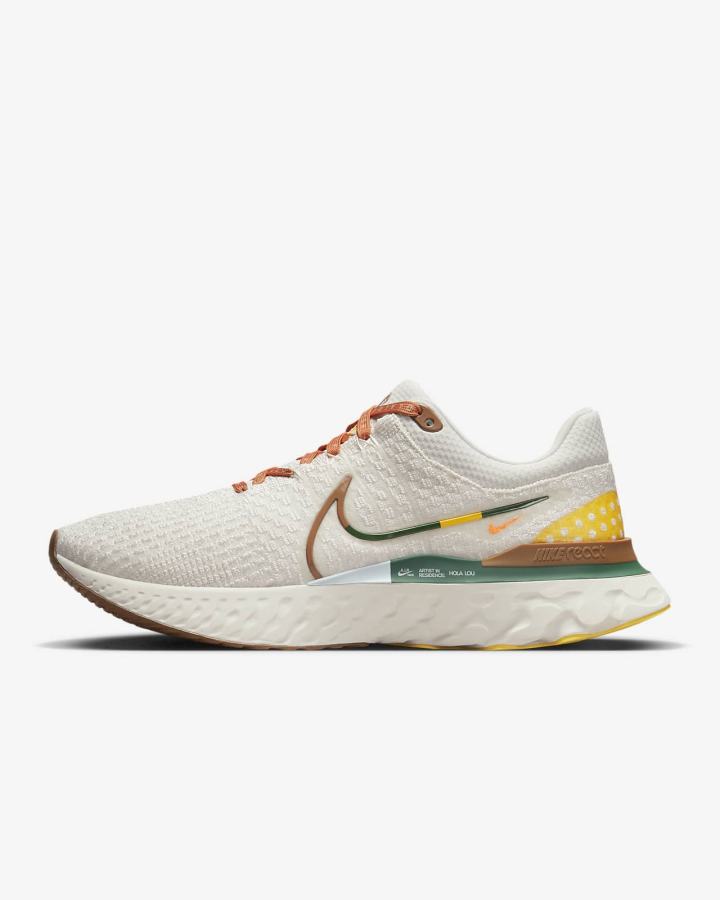 Zapatillas Running Nike React Infinity Run Flyknit 3 Road Hombre Marrones Naranjas Verde | GBICQ-8394