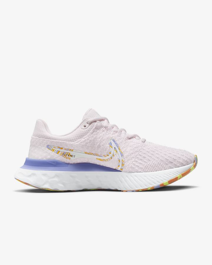 Zapatillas Running Nike React Infinity Run Flyknit 3 Road Mujer Rosas Claro Doradas Blancas | INLEA-8246