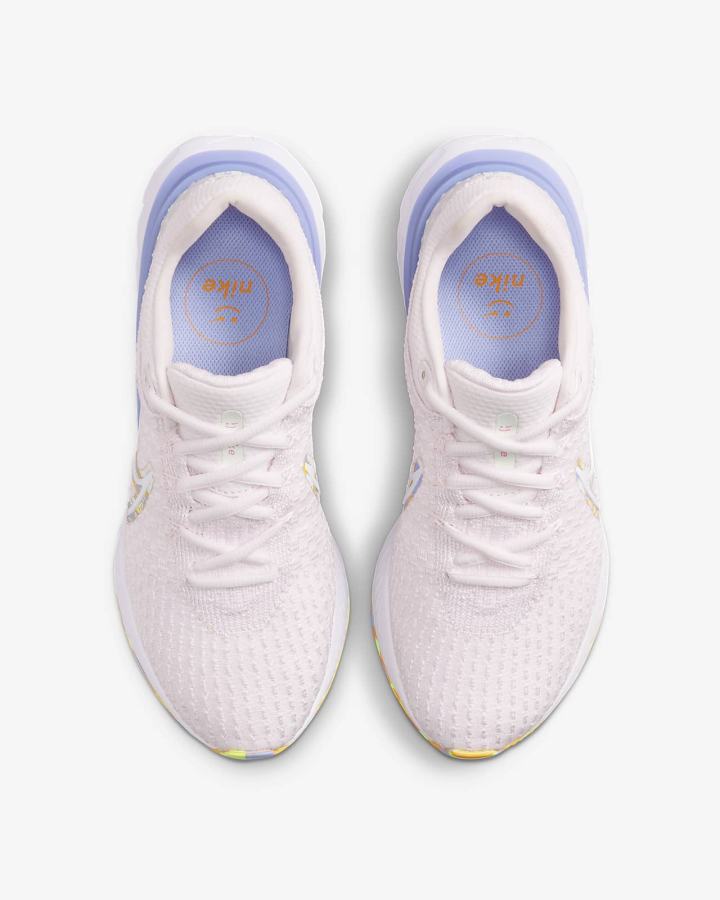 Zapatillas Running Nike React Infinity Run Flyknit 3 Road Mujer Rosas Claro Doradas Blancas | INLEA-8246