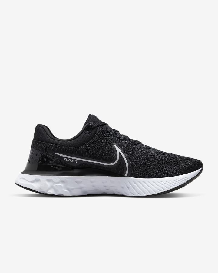 Zapatillas Running Nike React Infinity Run Flyknit 3 Road Hombre Negras Blancas | MIUWZ-0568