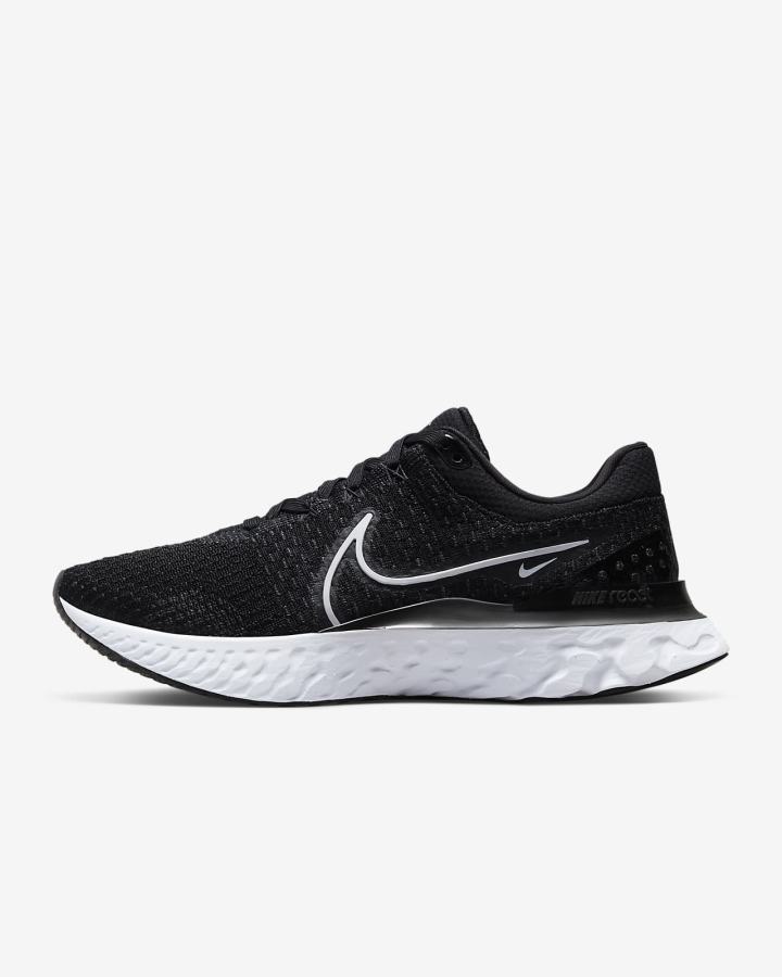 Zapatillas Running Nike React Infinity Run Flyknit 3 Road Hombre Negras Blancas | MIUWZ-0568