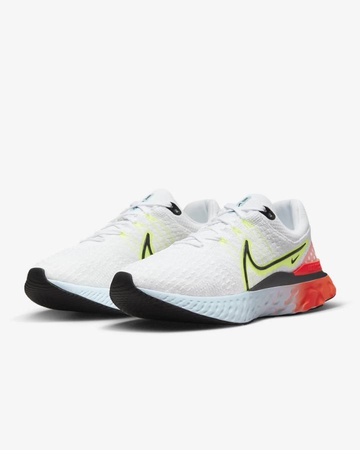 Zapatillas Running Nike React Infinity Run Flyknit 3 Road Mujer Blancas Rojas Claro Negras | ONUXB-2651