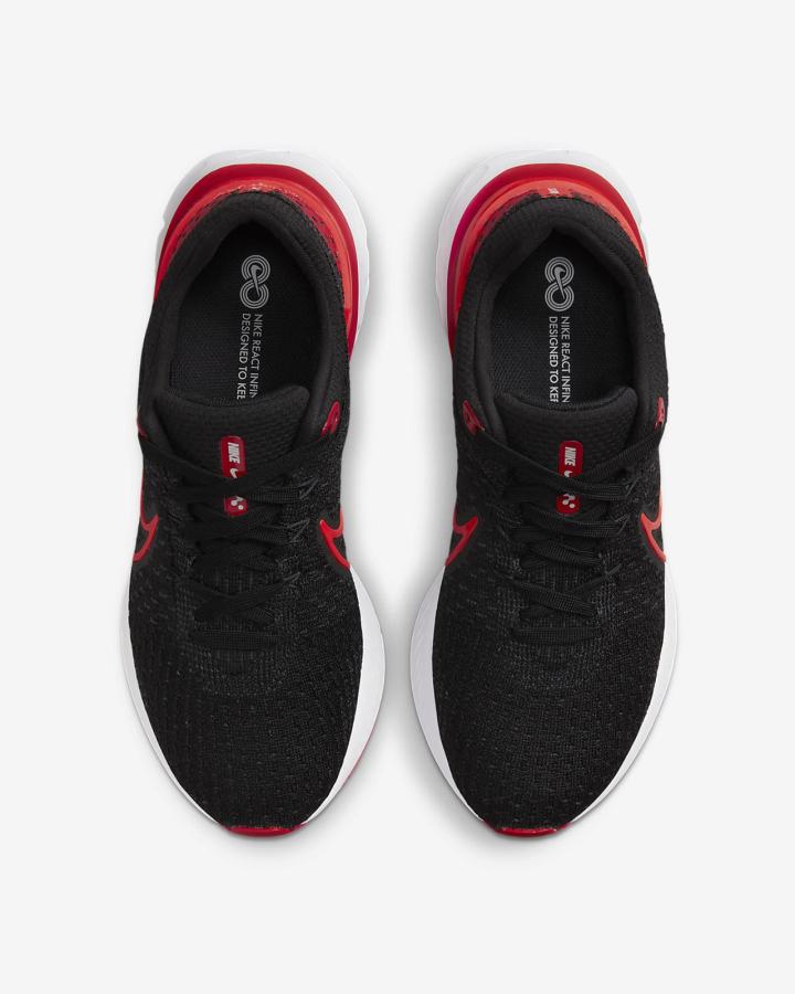 Zapatillas Running Nike React Infinity Run Flyknit 3 Road Mujer Negras Rojas Blancas Rojas Claro | QAYJD-7513