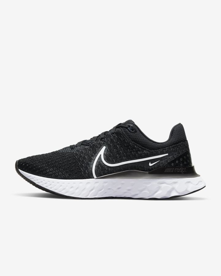 Zapatillas Running Nike React Infinity Run Flyknit 3 Road Mujer Negras Blancas | QZSNL-2851