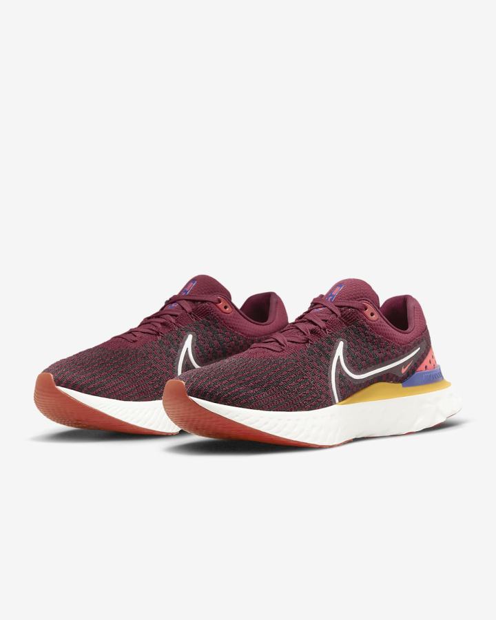 Zapatillas Running Nike React Infinity Run Flyknit 3 Road Hombre Doradas Rojas Claro Blancas | SHRAX-1502
