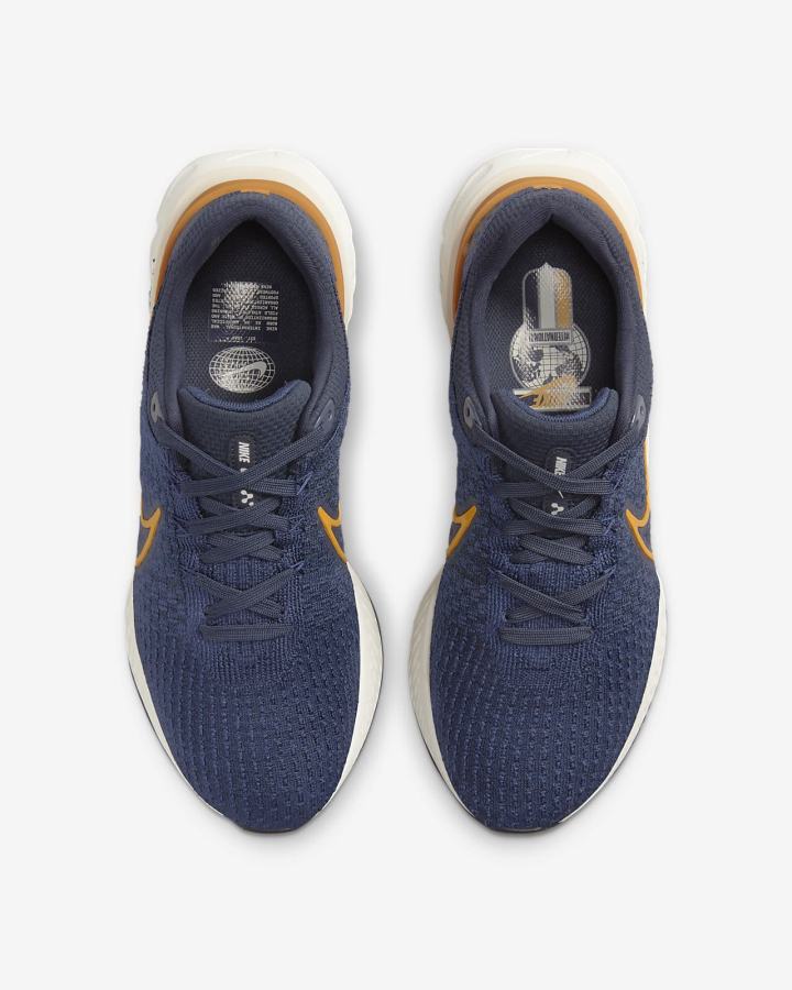 Zapatillas Running Nike React Infinity Run Flyknit 3 Road Hombre Obsidian Oscuro Amarillo Oscuro | SVOGK-1243