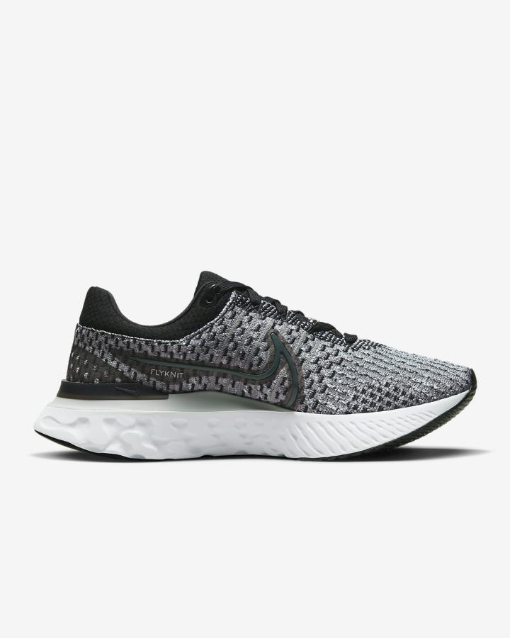 Zapatillas Running Nike React Infinity Run Flyknit 3 Road Mujer Negras Gris Blancas | XPICU-3054