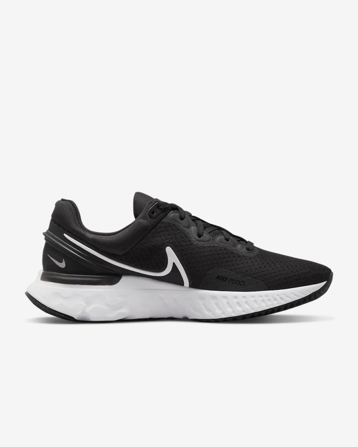 Zapatillas Running Nike React Miler 3 Road Mujer Negras Gris Oscuro Blancas | TZWIF-0278