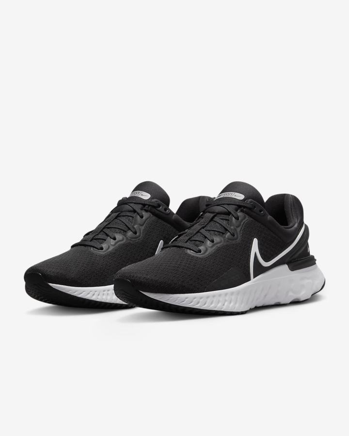 Zapatillas Running Nike React Miler 3 Road Mujer Negras Gris Oscuro Blancas | TZWIF-0278