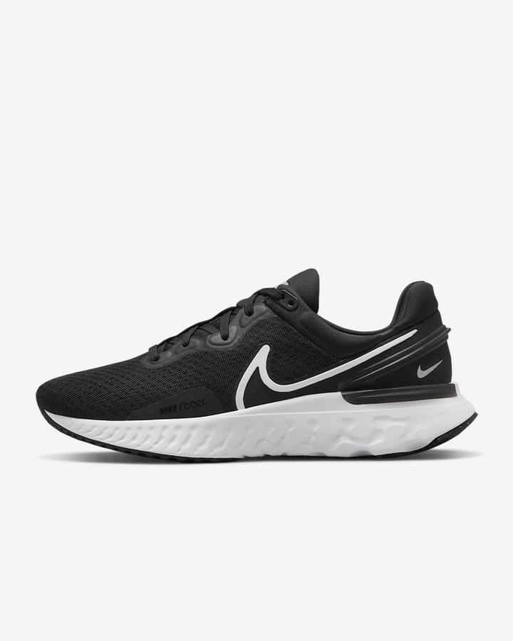 Zapatillas Running Nike React Miler 3 Road Mujer Negras Gris Oscuro Blancas | TZWIF-0278