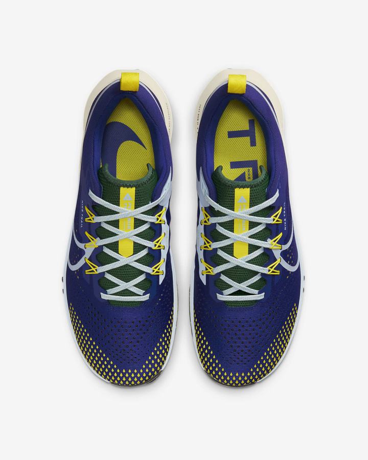 Zapatillas Running Nike React Pegasus Trail 4 Trail Hombre Azul Real Oscuro Azules Verde Azules | IRAVE-4182