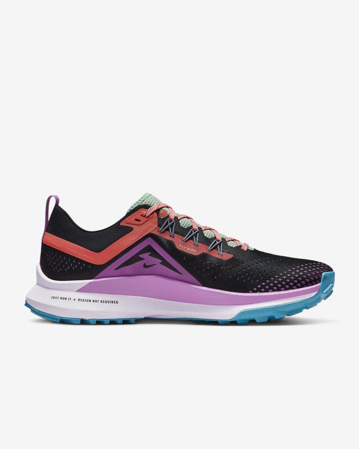 Zapatillas Running Nike React Pegasus Trail 4 Trail Hombre Negras Moradas Verde | LTAHE-6532