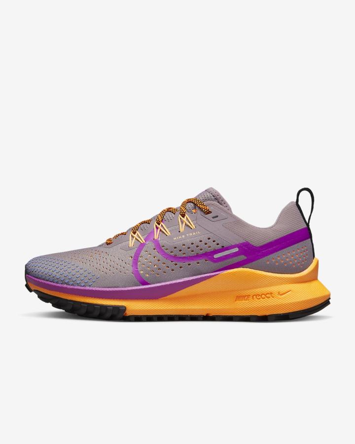Zapatillas Running Nike React Pegasus Trail 4 Trail Mujer Moradas Naranjas Coral Creme | QVBAI-5678