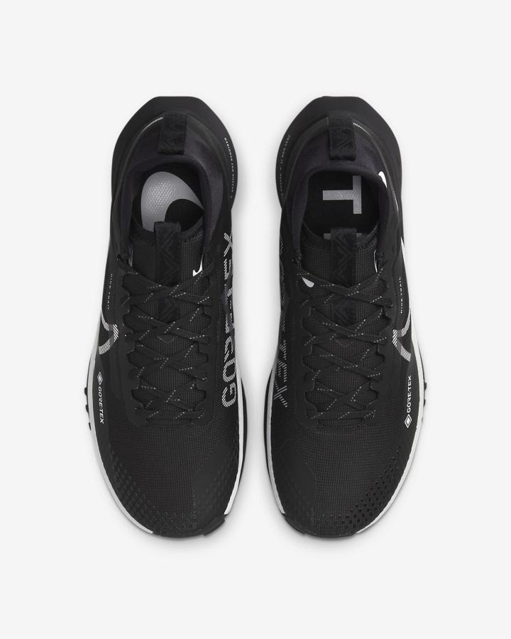 Zapatillas Running Nike React Pegasus Trail 4 GORE-TEX Waterproof Trail Hombre Negras Plateadas Gris | VKXZD-3405