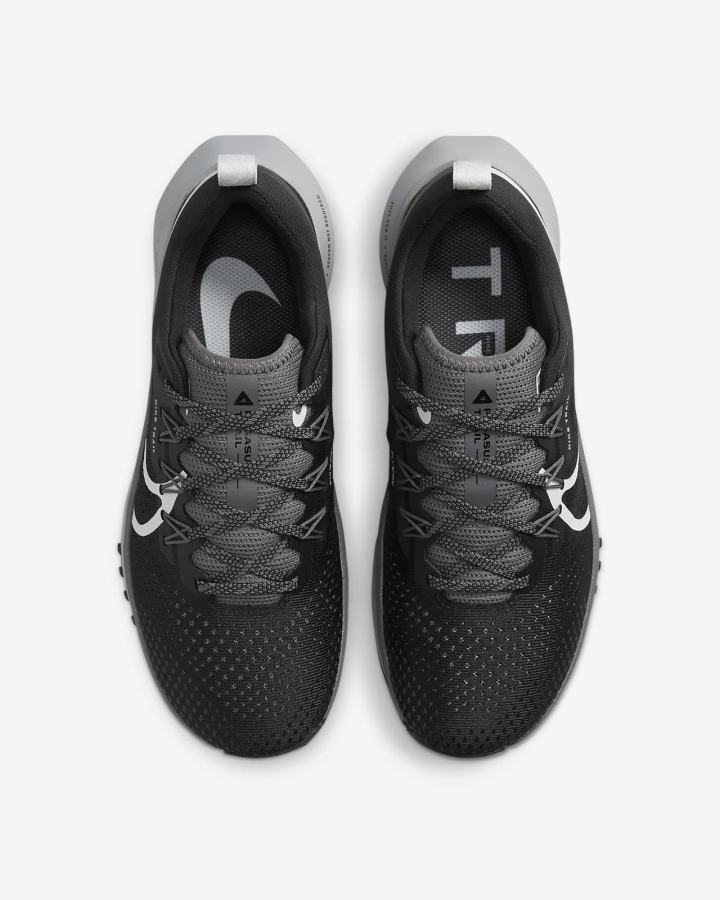 Zapatillas Running Nike React Pegasus Trail 4 Trail Mujer Negras Gris Oscuro | VQADH-0458