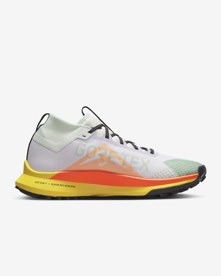 Zapatillas Running Nike React Pegasus Trail 4 GORE-TEX Waterproof Trail Hombre Moradas Verde Amarillo Naranjas | XJPQU-5172