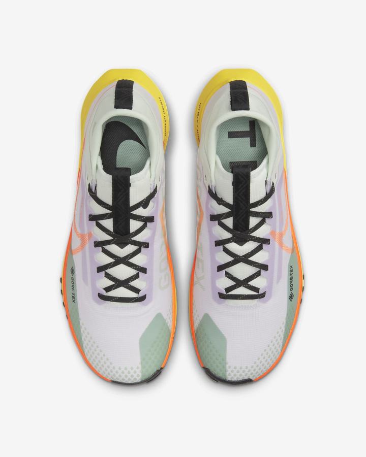 Zapatillas Running Nike React Pegasus Trail 4 GORE-TEX Waterproof Trail Hombre Moradas Verde Amarillo Naranjas | XJPQU-5172