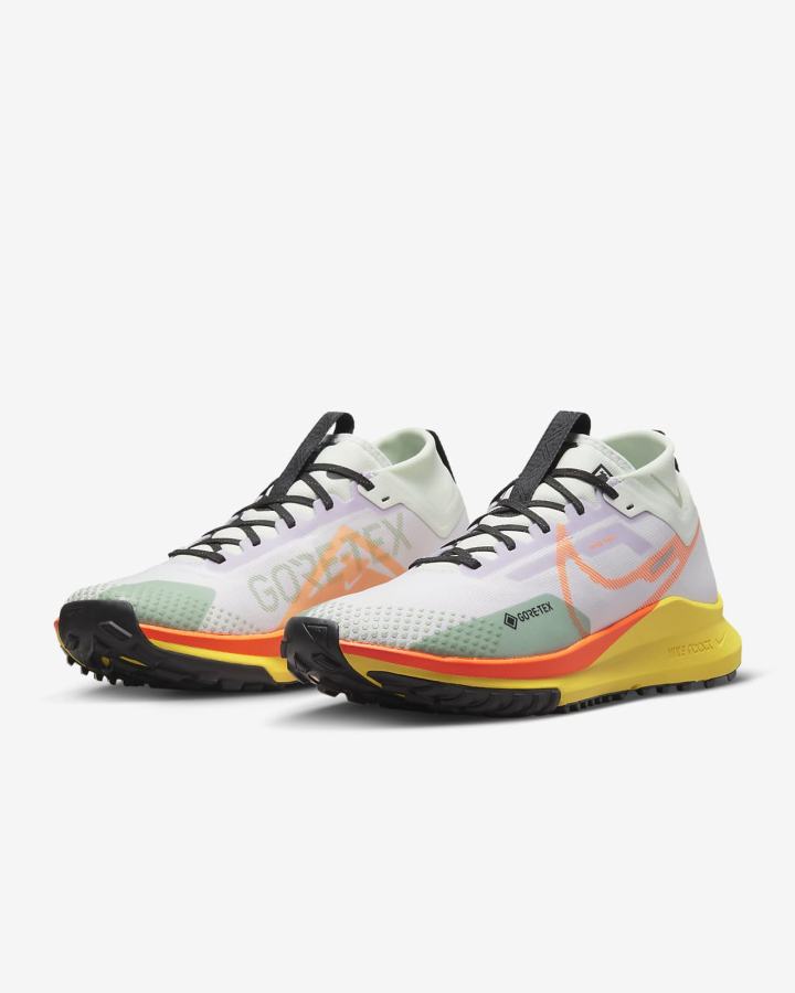 Zapatillas Running Nike React Pegasus Trail 4 GORE-TEX Waterproof Trail Hombre Moradas Verde Amarillo Naranjas | XJPQU-5172