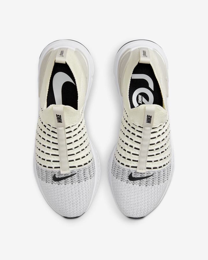 Zapatillas Running Nike React Phantom Run Flyknit 2 Road Hombre Blancas Beige Claro Negras | ABCOU-3840