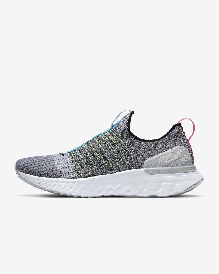 Zapatillas Running Nike React Phantom Run Flyknit 2 Road Hombre Blancas Rojas Azules Negras | ATIWB-7845