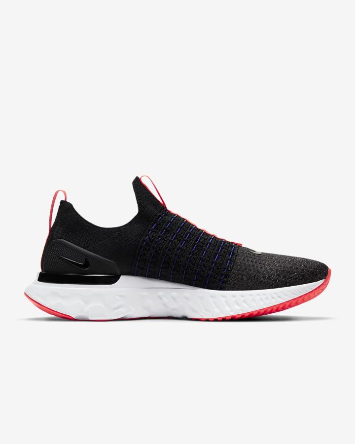 Zapatillas Running Nike React Phantom Run Flyknit 2 Road Hombre Negras Rojas Claro Negras | GUHOR-0618