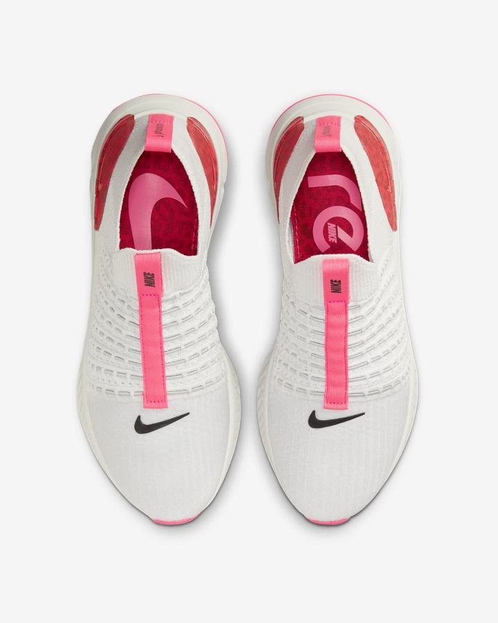 Zapatillas Running Nike React Phantom Run Flyknit 2 Road Mujer Plateadas Rosas Rojas Negras | HCXIM-7213