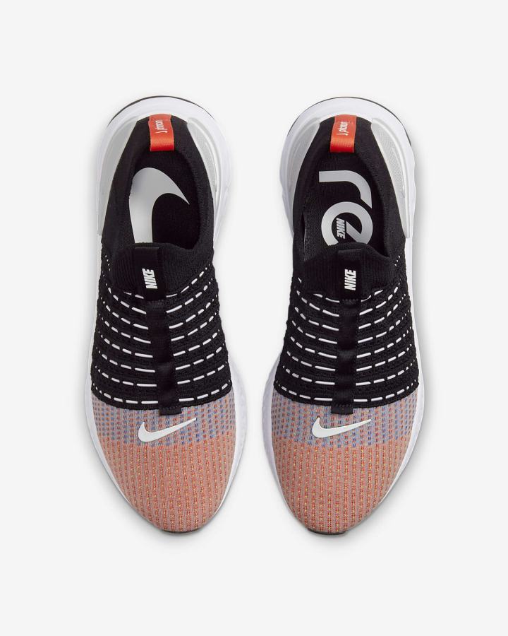 Zapatillas Running Nike React Phantom Run Flyknit 2 Road Hombre Negras Naranjas Verde Blancas | OGVMC-3905