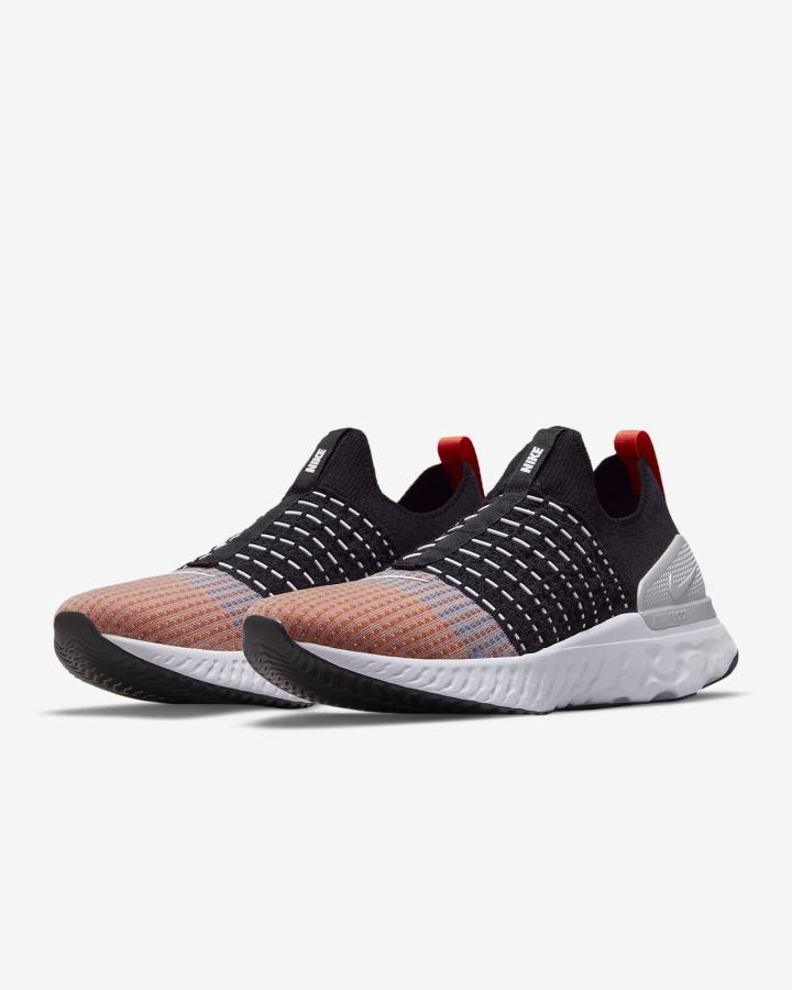 Zapatillas Running Nike React Phantom Run Flyknit 2 Road Hombre Negras Naranjas Verde Blancas | OGVMC-3905
