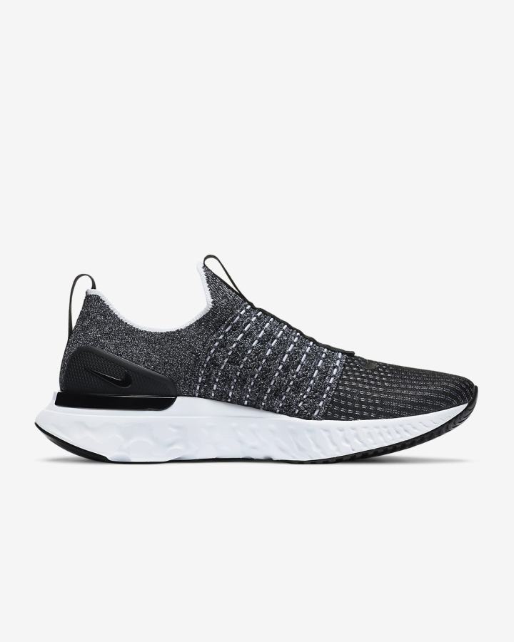 Zapatillas Running Nike React Phantom Run Flyknit 2 Road Hombre Negras Blancas | UNLWK-8592