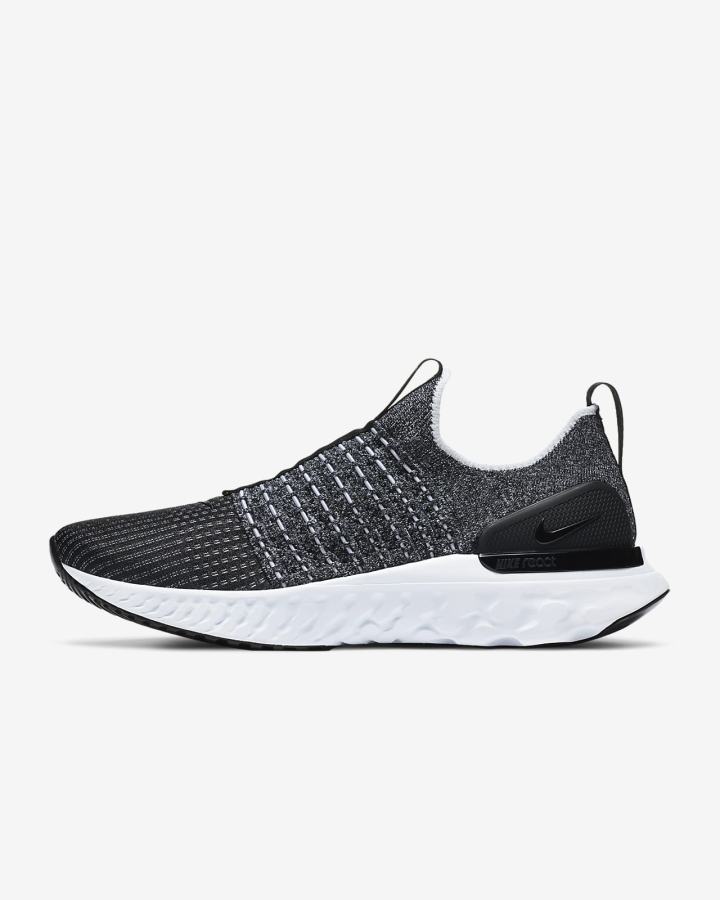 Zapatillas Running Nike React Phantom Run Flyknit 2 Road Hombre Negras Blancas | UNLWK-8592