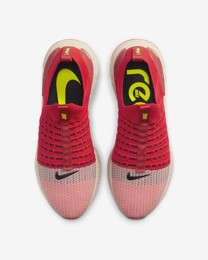 Zapatillas Running Nike React Phantom Run Flyknit 2 Road Hombre Rojas Blancas Rojas Negras | UYOMF-7923