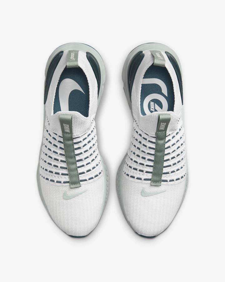 Zapatillas Running Nike React Phantom Run Flyknit 2 Road Mujer Plateadas Turquesa Verde Plateadas | WEMFG-0278