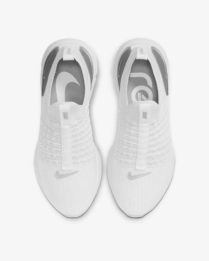 Zapatillas Running Nike React Phantom Run Flyknit 2 Road Mujer Blancas Plateadas Metal Plateadas | YVUJS-7930