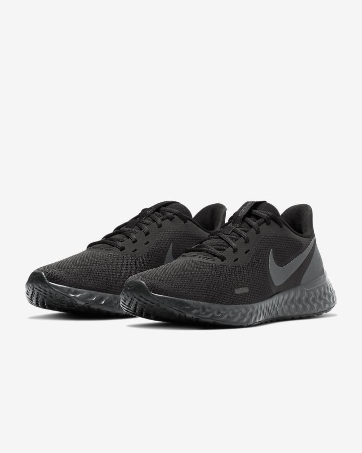 Zapatillas Running Nike Revolution 5 Road Hombre Negras Gris Oscuro | ATIVC-6321