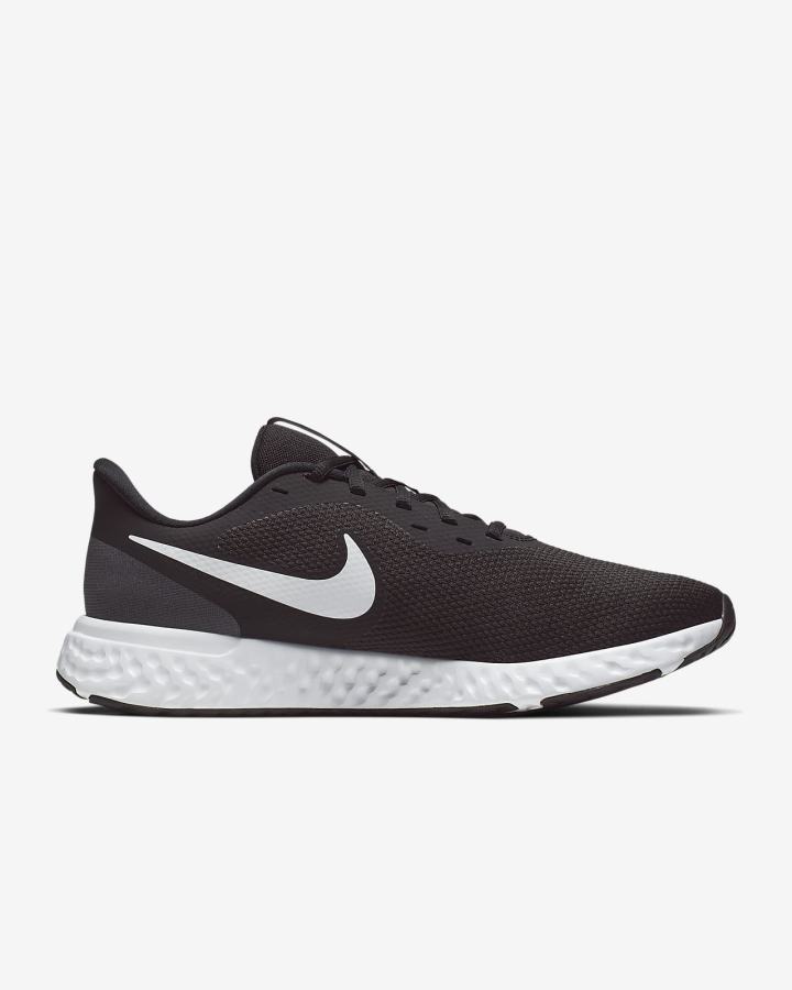Zapatillas Running Nike Revolution 5 Road Hombre Negras Gris Oscuro Blancas | CYRIT-5304