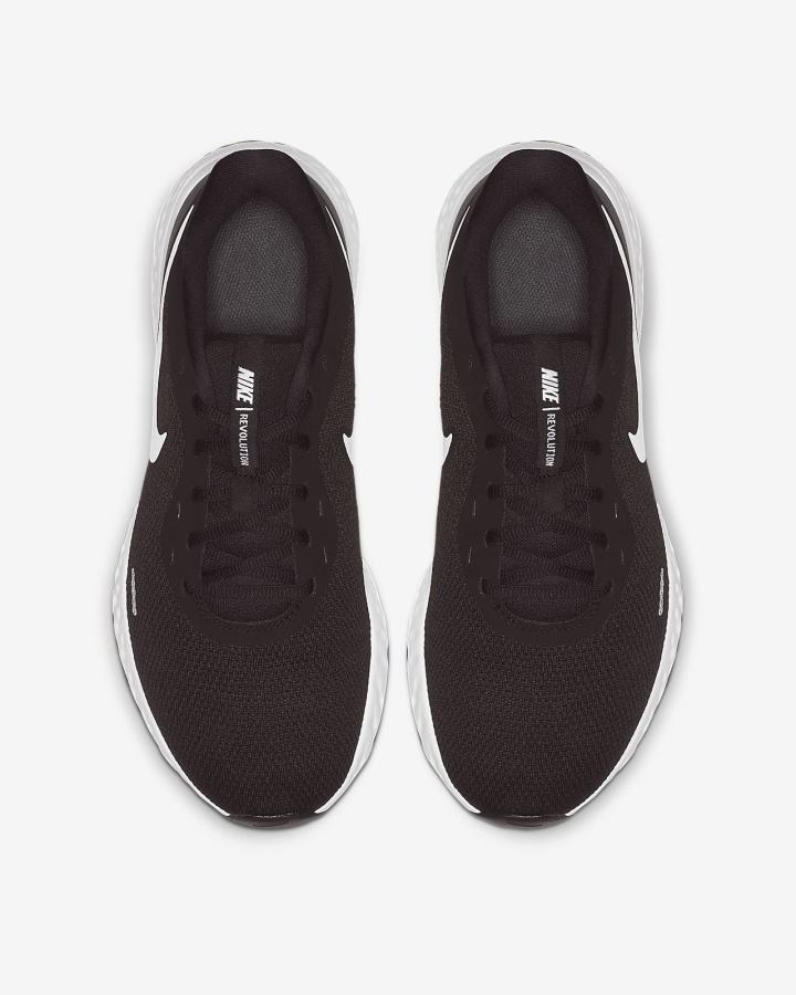 Zapatillas Running Nike Revolution 5 Road Hombre Negras Gris Oscuro Blancas | CYRIT-5304