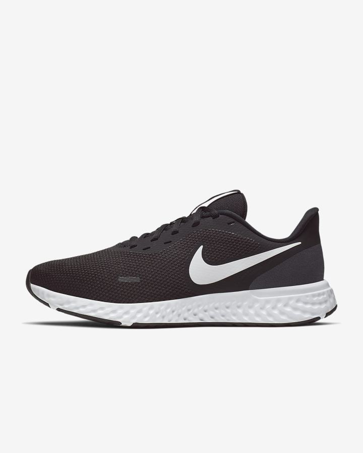 Zapatillas Running Nike Revolution 5 Road Hombre Negras Gris Oscuro Blancas | CYRIT-5304
