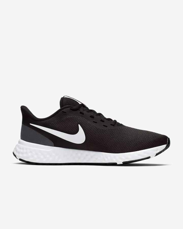 Zapatillas Running Nike Revolution 5 Road Mujer Negras Gris Oscuro Blancas | MHFWC-9685