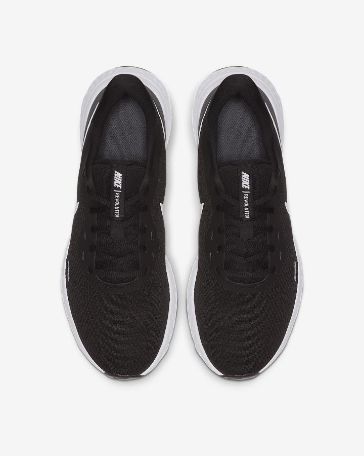 Zapatillas Running Nike Revolution 5 Road Mujer Negras Gris Oscuro Blancas | MHFWC-9685