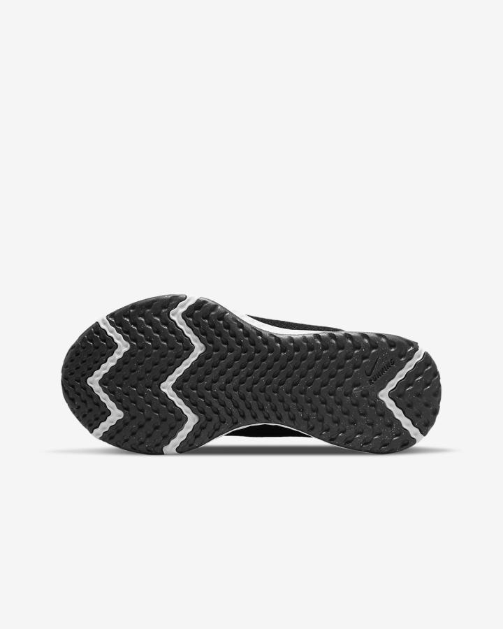Zapatillas Running Nike Revolution 6 4E Kids Road (Wide) Niña Negras Gris Oscuro Blancas | RBAPH-6825