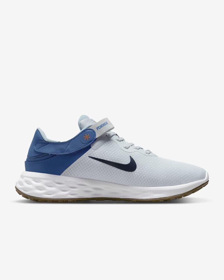 Zapatillas Running Nike Revolution 6 FlyEase Next Nature Easy On/Off Road (Extra Wide) Hombre Plateadas Azules Oscuro | HZXPW-3680