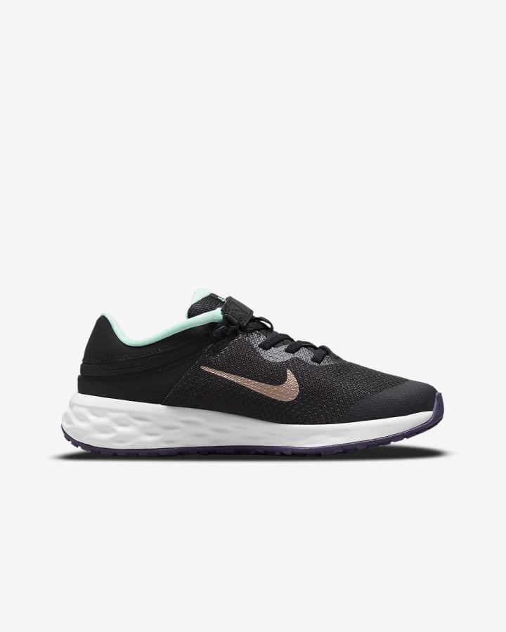 Zapatillas Running Nike Revolution 6 FlyEase Kids Easy On/Off Road Niña Negras Verde Menta Moradas Metal Rojas Marrones | SFGLM-3120