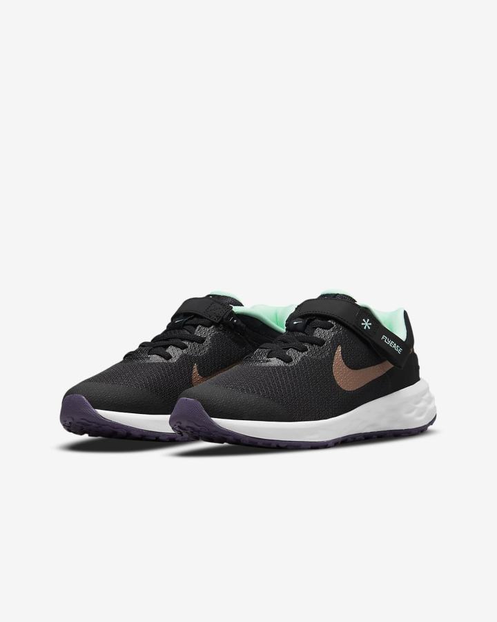 Zapatillas Running Nike Revolution 6 FlyEase Kids Easy On/Off Road Niña Negras Verde Menta Moradas Metal Rojas Marrones | SFGLM-3120