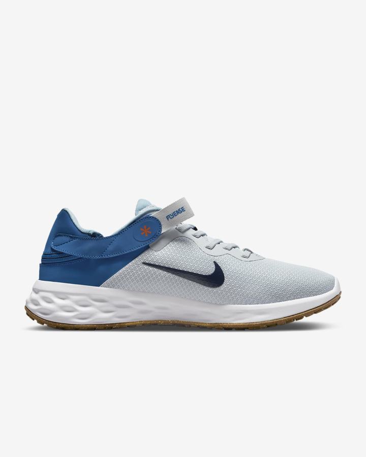 Zapatillas Running Nike Revolution 6 FlyEase Next Nature Easy On/Off Road (Extra Wide) Hombre Plateadas Azules Oscuro | WVKMI-5824
