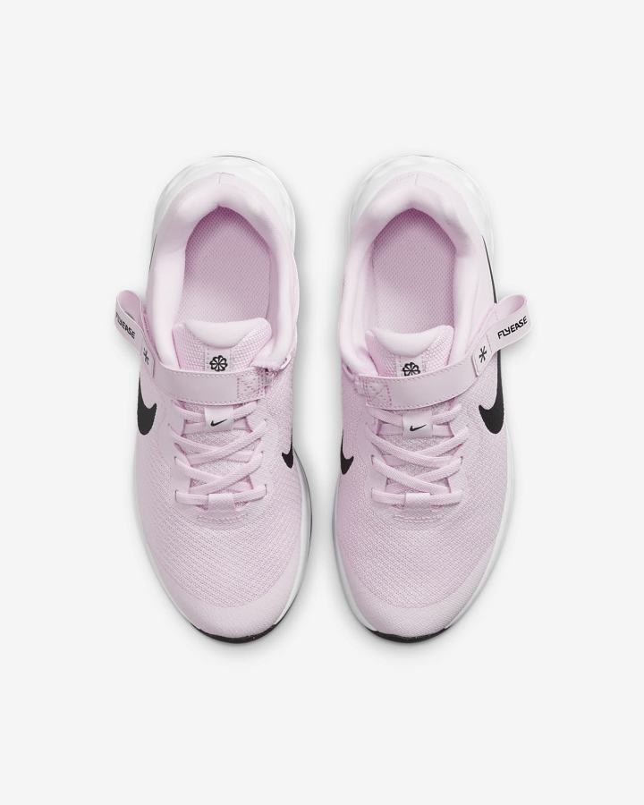 Zapatillas Running Nike Revolution 6 FlyEase Kids Easy On/Off Road Niña Rosas Negras | WVNJZ-1937
