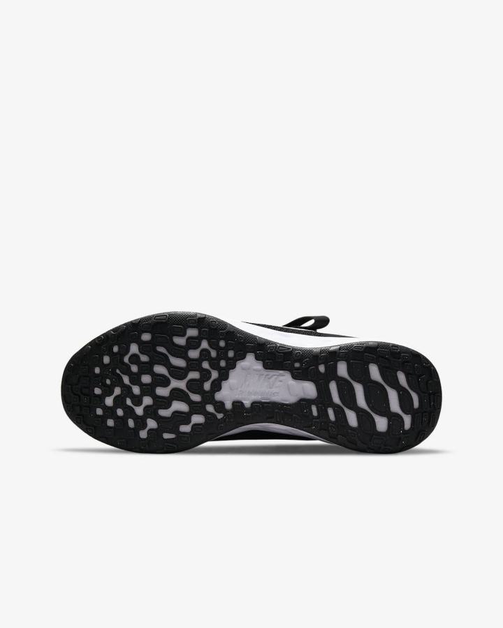 Zapatillas Running Nike Revolution 6 FlyEase Kids Easy On/Off Road Niña Negras Gris Oscuro Blancas | ZBHUT-3682