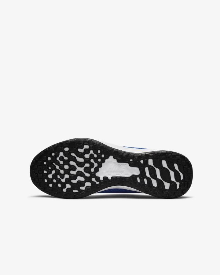 Zapatillas Running Nike Revolution 6 Kids Road Niño Azul Real Negras Blancas | EBFIQ-4250
