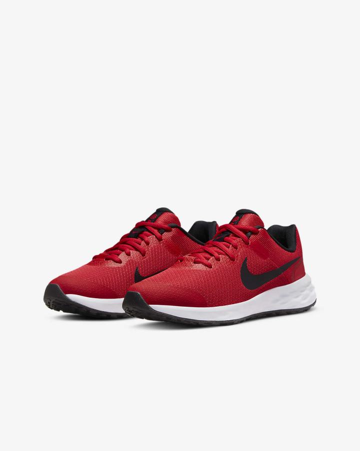 Zapatillas Running Nike Revolution 6 Kids Road Niña Rojas Negras | EOYDQ-8075