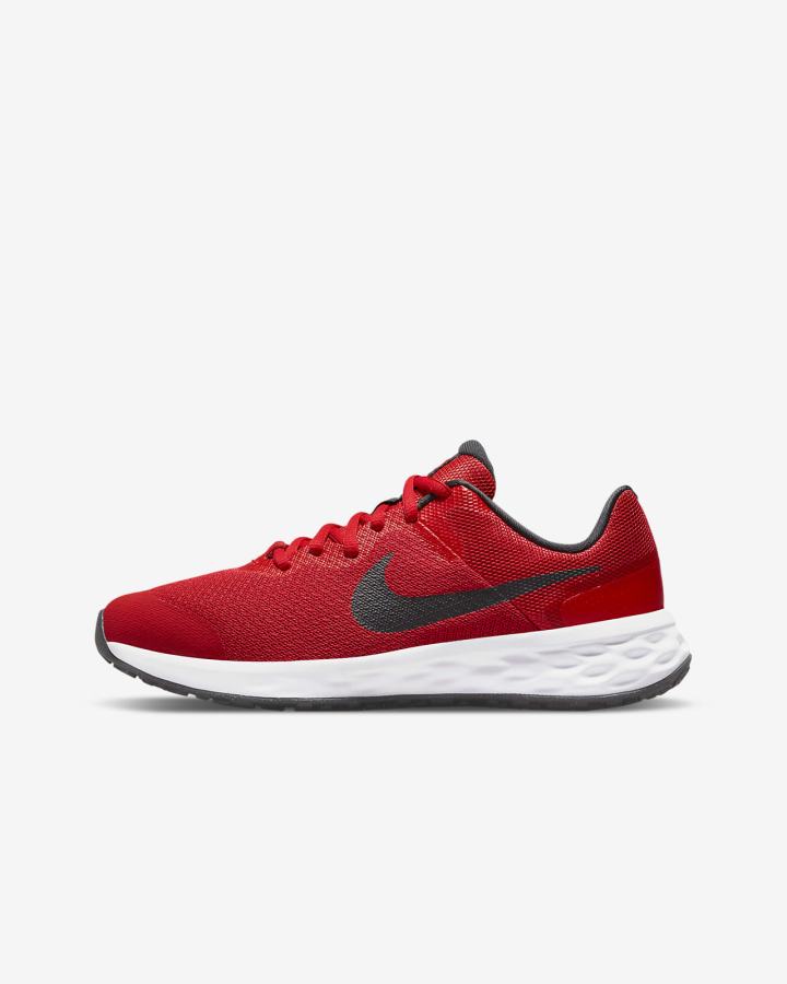 Zapatillas Running Nike Revolution 6 Kids Road Niña Rojas Negras | EOYDQ-8075