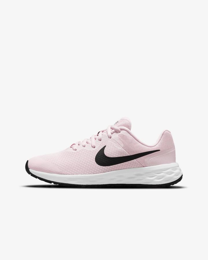 Zapatillas Running Nike Revolution 6 Kids Road Niña Rosas Negras | JGXSZ-9147
